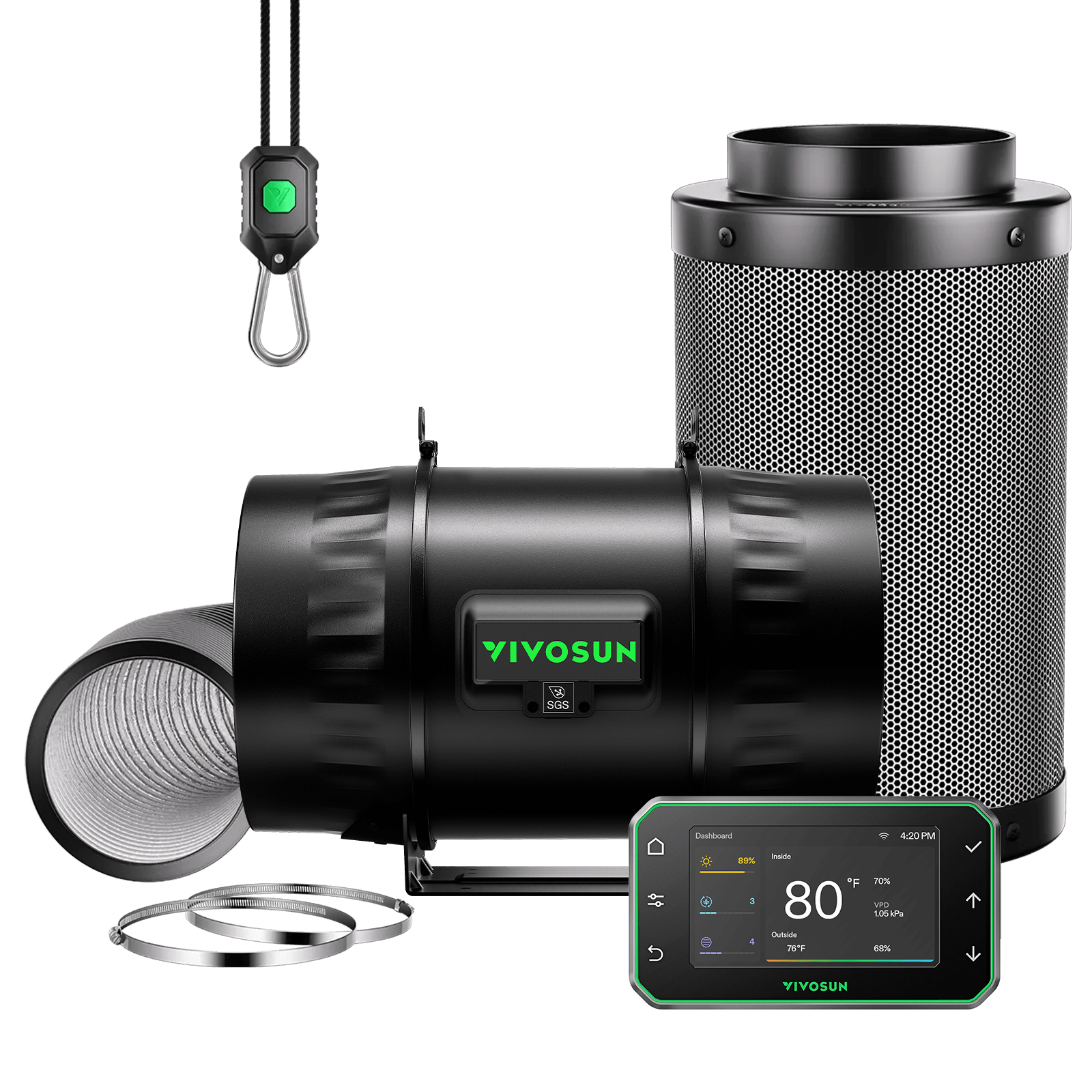 Smart Grow Tent Kit Pro 5x5, 6-Plant Complete System, with WiFi