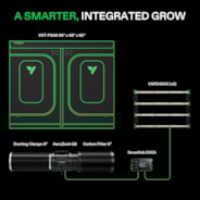 Smart Grow Tent Kit GIY-SGS-84 Pro 4x8, 8-Plant Complete System, with WiFi E42A Controller, 2x 450W VSFD4500 LED Grow Light, and 8-inch AeroZesh G8 Ventilation Combo