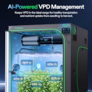 Smart AI Grow Tent System 5x5 Indoor Smart Grow System with Self-Learning AI Controller, Dynamic Airflow & Tunable Spectrum, Automated Climate Control, 2000D Mylar Tent 60"x60"x80"
