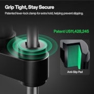 AeroWave A6 Grow Tent Clip Fan, 6" Auto Oscillating Fan with AC Motor, for Hydroponic Ventilation, Black, 2-Pack