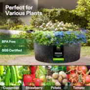 100 Gallon Grow Bags 1-Pack Black Thickened Nonwoven Fabric Pots with Handles