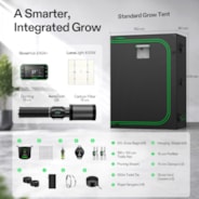 Kit de carpa de cultivo inteligente de 150 x 80 x 200 cm, sistema completo para 3 plantas, con controlador WiFi E42A+, LumaLight 400W LED Grow Light, de 6 pulgadas AeroZesh Combinación de ventilación G6
