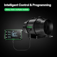 AeroZesh T6 Inline Fan 6″ with E42A Temp. Humidity WiFi Controller, PWM-Controlled EC Fan for Grow Tent Ventilation