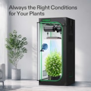 Smart Grow Tent Kit PRO 2.3x2.3 Indoor Grow System with 2-in-1 Tunable Spectrum LED Light, Smart GrowHub Automation, Efficient Ventilation & 360° Airflow, 2000D Mylar Tent 28"x28"x63"