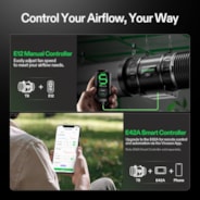 Smart Air Filtration Kit 8″, AeroZesh T8 Inline Fan with E12 Speed Controller, Carbon Filter & Ducting Combo