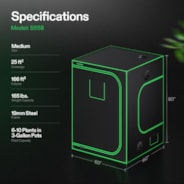 Grow Tent 5x5 S558, 6-10 Plants Use, 600D Light-proof Oxford, 60″ x 60″ x 80″, For Indoor Plants Growing