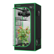 CLEARANCE | Smart Grow Tent Kit GIY-SGS-22 2x2, 1-Plant Complete System, with WiFi E42A+ Controller, 100W AeroLight SE LED Grow Light, and 4-inch AeroZesh G4 Ventilation Combo