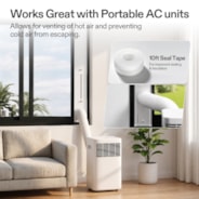 Window Duct Kit, Portable AC Window Seal Kit, Fit with 4”/6” Ducting & 5.9” Hose
