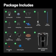 5 Gallon DWC Hydroponic System Kit (2 Bucket, Black)