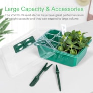 VIVOSUN 6-Pack Seed Starter Trays, 72-Cell Seed Starter Kit with Humidity Dome