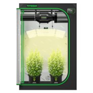 Smart Grow Tent Kit 4x2 Complete Indoor Grow System with Smart Controller, Full-Spectrum LED Grow Light & Ventilation Automation System, 1680D Mylar Tent 48"x24"x72"