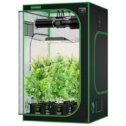 Smart Grow Tent Kit GIY-SGS-44 4x4, 4-Plant Complete System, with WiFi E42A Controller, 400W AeroLight Wing SE LED Grow Light, 6-inch AeroZesh G6 Ventilation Combo