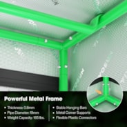 Roof Grow Tent 4x8 R846, 8-16 Plants Use, with Sloping Roof, 48″ x 96″ x 72″, For Indoor Plants Growing