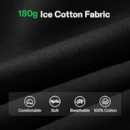 Vivosun Branded T-shirt XL, 180g Ice Cotton Fabric, Black