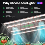 AeroLight 320W LED Grow Light, Indoor Plant Light Bars with Circulation Fan for Grow Tent Cooling Ventilation, Tunable Full Spectrum, Support App Control, GrowHub Compatible, 4x2ft Coverage