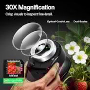 30X Rechargeable Loupe Magnifier with Optical Glass Lens and Lights