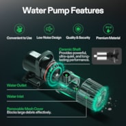 2700 GPH Submersible Water Pump 120W Ultra Quiet Pump High Lift for Pond Waterfall
