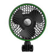 AeroWave E6 Clip-on Fan, EC Motor, Auto Oscillation Fan, Air Circulator For Grow Tent, Black