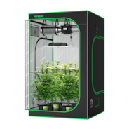 Standard Grow Tent Kit GIY-44 4x4, 4-Plant Complete System, with 400W VS4000 LED Grow Light, and 6-inch Ventilation Combo