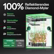 Growbox 120x120x200cm S448, für 4-8 Pflanzen, 600D lichtdichtes Oxford-Gewebe, für den Indoor-Pflanzenanbau