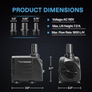 VIVOSUN 480GPH Submersible Pump, Ultra Quiet Water Pump