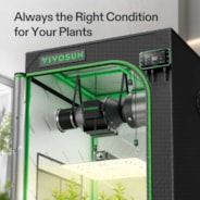 Smart Grow Tent Kit 2.3x2.3 Complete Indoor Grow System with Smart Controller, Full-Spectrum LED Grow Light & Ventilation Automation System, 1680D Mylar Tent 28"x28"x63"