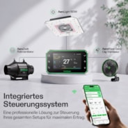 Smart Growbox Komplettset Pro 70 x 70 x 160 cm, Komplettes Grow-Set mit 2-in-1 LED-Lampe mit anpassbarem Spektrum, intelligenter GrowHub-Automatisierung, effiziente Belüftung & 360°-Luftzirkulation, 2000D Mylar-Growzelt