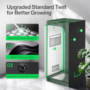 Complete Grow Tent Kit 2.3x2.3 Indoor Grow System with GrowHub WiFi Controller, Efficient Ventilation & Full-Spectrum LED Grow Light, 1680D Mylar Lightproof Tent 28"x28"x63"