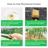1" Rockwool Grow Cubes, 4 Sheets of 200 Plugs