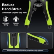 VIVOSUN Gardening Hand Pruner Pruning Shear with Straight Stailess Steel Blades, Black-and-Green