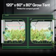 Grow Tent 5x10 S105, 12-20 Plants Use, 600D Light-proof Oxford, 60″ x 120″ x 80″, For Indoor Plants Growing