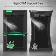 Grow Tent Pro 4x2 P426, High Reflective Mylar with 2000D Oxford Canvas & Heavy-Duty Metal Support 48"x24"x72"