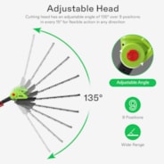 20" Cordless Pole Hedge Trimmer with 20” Dual-Action Laser Blade, Adjustable Cutting Head