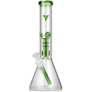 Classic Beaker Bong – Sleek Glass Water Pipe with Dual Filtration & Ice Catcher