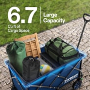 Heavy Duty Collapsible Folding Wagon, Blue