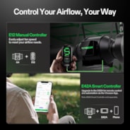 AeroZesh G4 Inline Fan 4″ with E12 Speed Controller, PWM-Controlled EC Fan for Grow Tent Ventilation