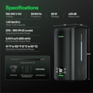 AeroStream H05 Intelligent Wi-Fi Humidifier, 1.32 Gal / 5 L Humidifier with Temp & Humidity Probe, Smart Remote Control, Designed for Growers