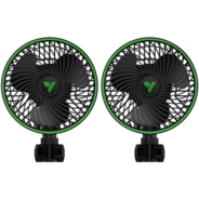 2-Pack AeroWave E6 Gen2, Grow Tent Clip Fan 6”, EC Motor, Smart Control, Powerful Oscillating Fan, Black