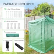 VIVOSUN 8'x6' Portable Walk-in Greenhouse with PE Cover, Instant Pop-up and Walk-in Folding, Roll-Up Zipper Entry Doors and 2-Side Viewing Windows, Easy Setup for Plants Outdoor