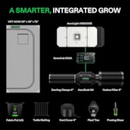Smart Grow Tent Kit GIY-SGS-G33 3x3, 3-Plant Complete System, with WiFi E42A Controller, 200W AeroLight Wing SE LED Grow Light, and 4-inch AeroZesh G4 Ventilation Combo