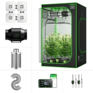 VIVOSUN GIY 4 x 4 ft. Smart Grow Kit with AeroLight 400W, AeroZesh 6'' Air Filtration Kit, 48'' x 48'' x 80''