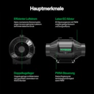 AeroLight A100SE 100W LED-Pflanzenlampe mit AeroZesh T4 10 cm Rohrventilator und GrowHub E42A Controller