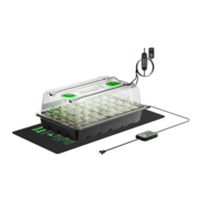 1-Pack 40-Cell Seed Starter Trays with 1 Set of LED Lights and 10"x20.75" Seedling Heat Mat