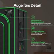 Growbox Pro 60x60x120cm P224, für 1-2  Pflanzen, großes Frontfenster, für den Indoor-Pflanzenanbau