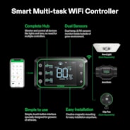 AeroZesh T6 Inline Fan 6″ with E42A Temp. Humidity WiFi Controller, PWM-Controlled EC Fan for Grow Tent Ventilation