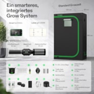 Smart Growbox Komplettset 120 x 60 x 180 cm, Komplettes Grow-Set mit GrowHub E42A+, 1680D Mylar Growzelt, Vollspektrum LED Pflanzenlampe und effizientem Belüftungssystem