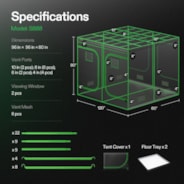 Grow Tent 8x8 S888, High Reflective Mylar with 1680D Oxford Canvas & Heavy-Duty Metal Support 96"x96"x80"