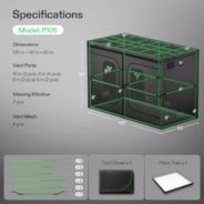 Grow Tent Pro 10x5 P105, High Reflective Mylar with 2000D Oxford Canvas & Heavy-Duty Metal Support 120"x60"x80"