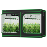 Smart Grow Tent Kit GIY-SGS-105 Pro 5x10, 12-Plant Complete System, with WiFi E42A+ Controller, 2x 650W VSFD6500 LED Grow Light, and 8-inch AeroZesh T8 Ventilation Combo