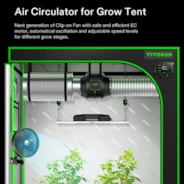 VIVOSUN AeroWave E6 Clip-on Fan, EC Motor, Auto Oscillation Fan, Air Circulator For Grow Tent